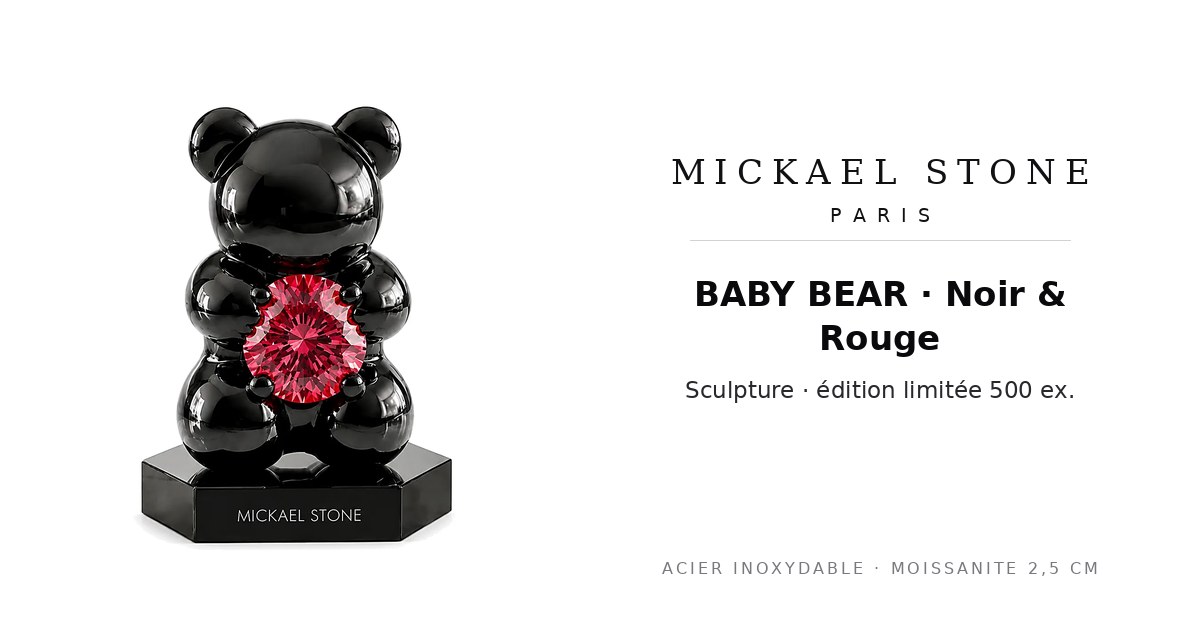 BABY BEAR · Noir & Rouge