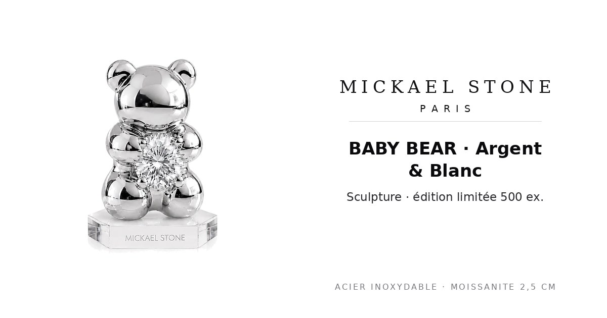 BABY BEAR · Argent & Blanc