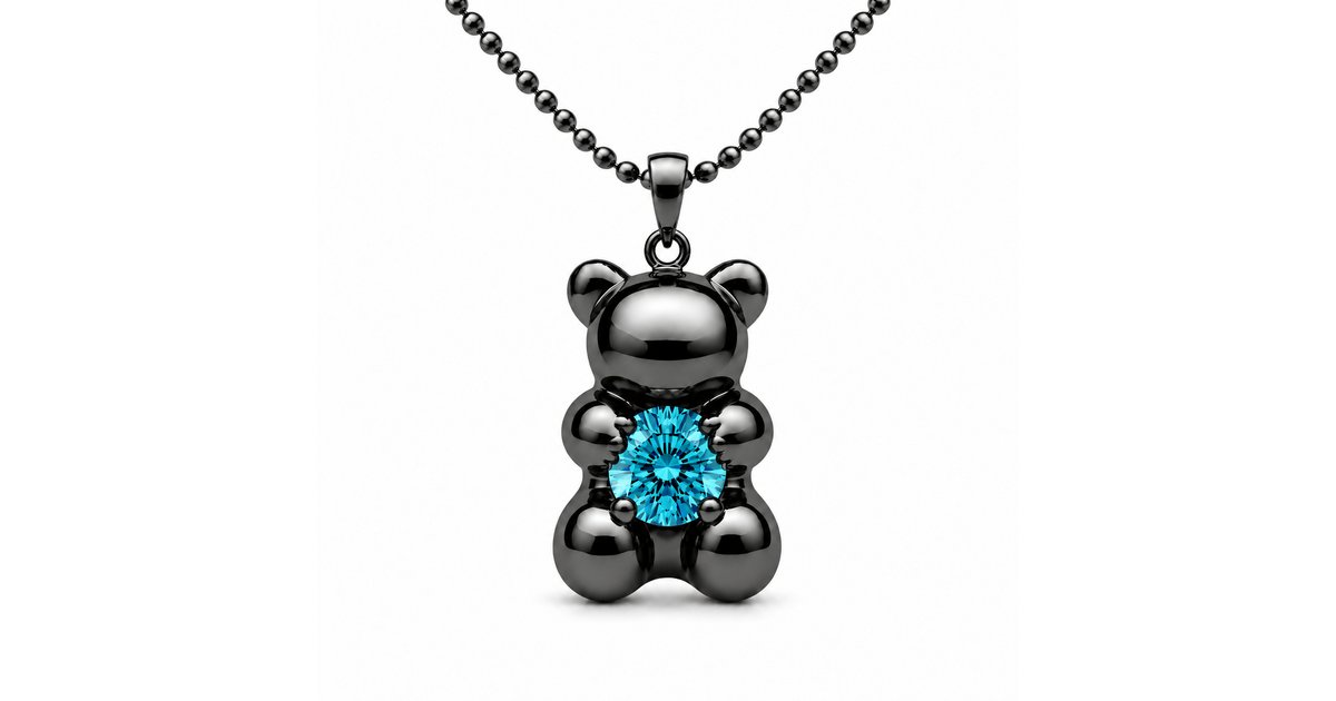 BABY BEAR · Noir & Turquoise