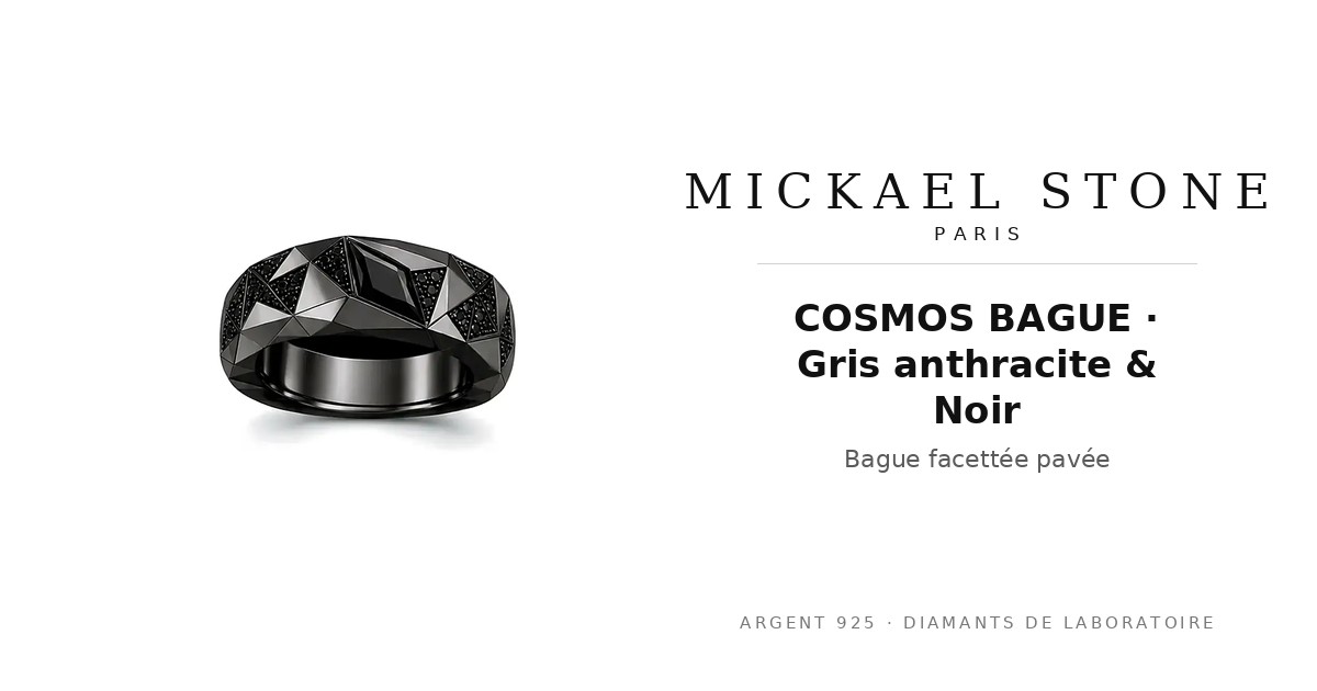COSMOS BAGUE · Gris anthracite & Noir