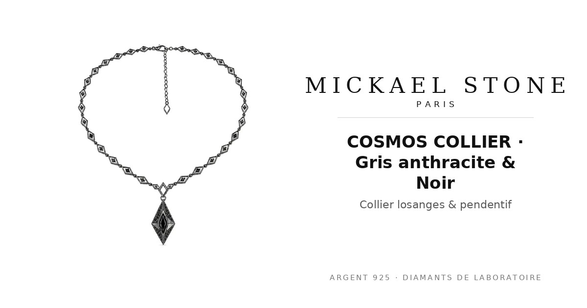 COSMOS COLLIER · Gris anthracite & Noir