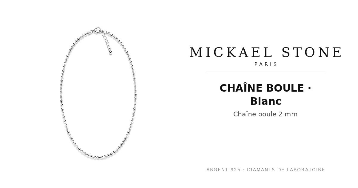 CHAÎNE BOULE · Blanc