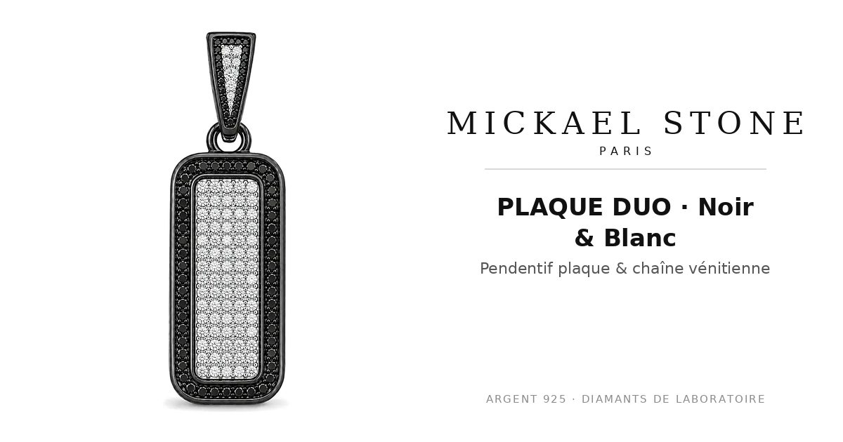 PLAQUE DUO · Noir & Blanc