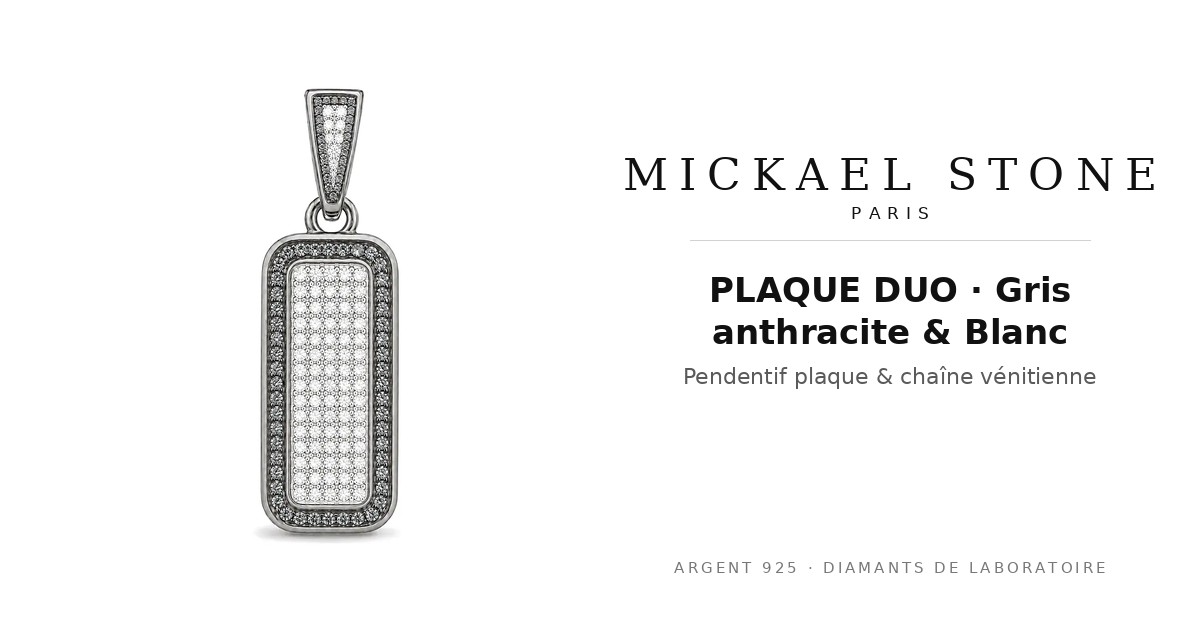 PLAQUE DUO · Gris anthracite & Blanc