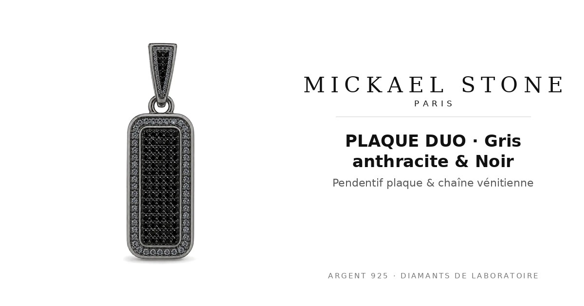 PLAQUE DUO · Gris anthracite & Noir