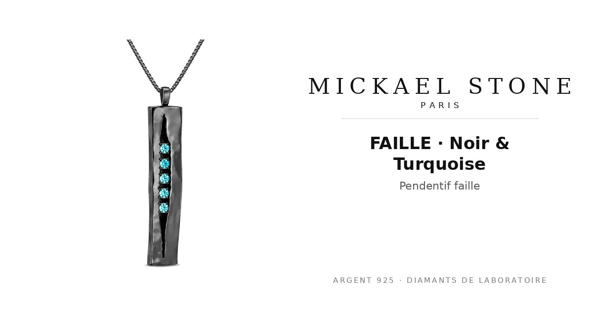 FAILLE · Noir & Turquoise