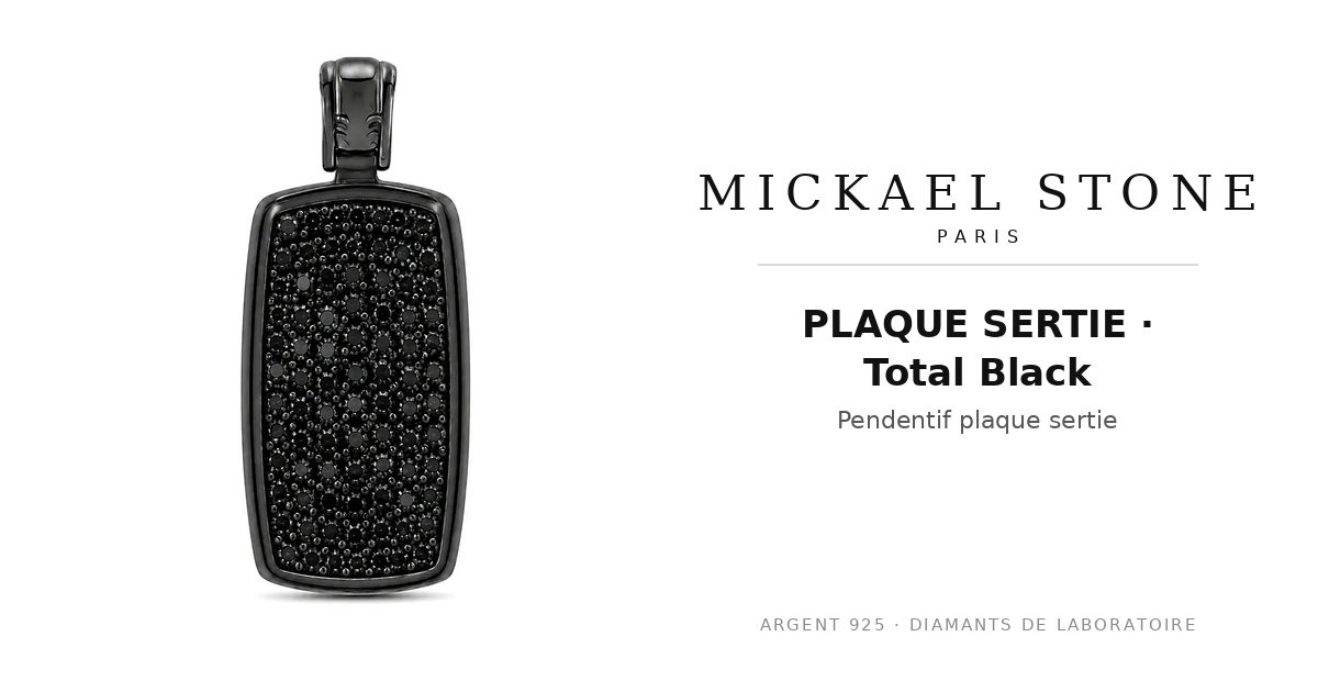 PLAQUE SERTIE · Total Black
