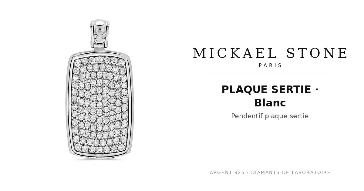 PLAQUE SERTIE · Blanc