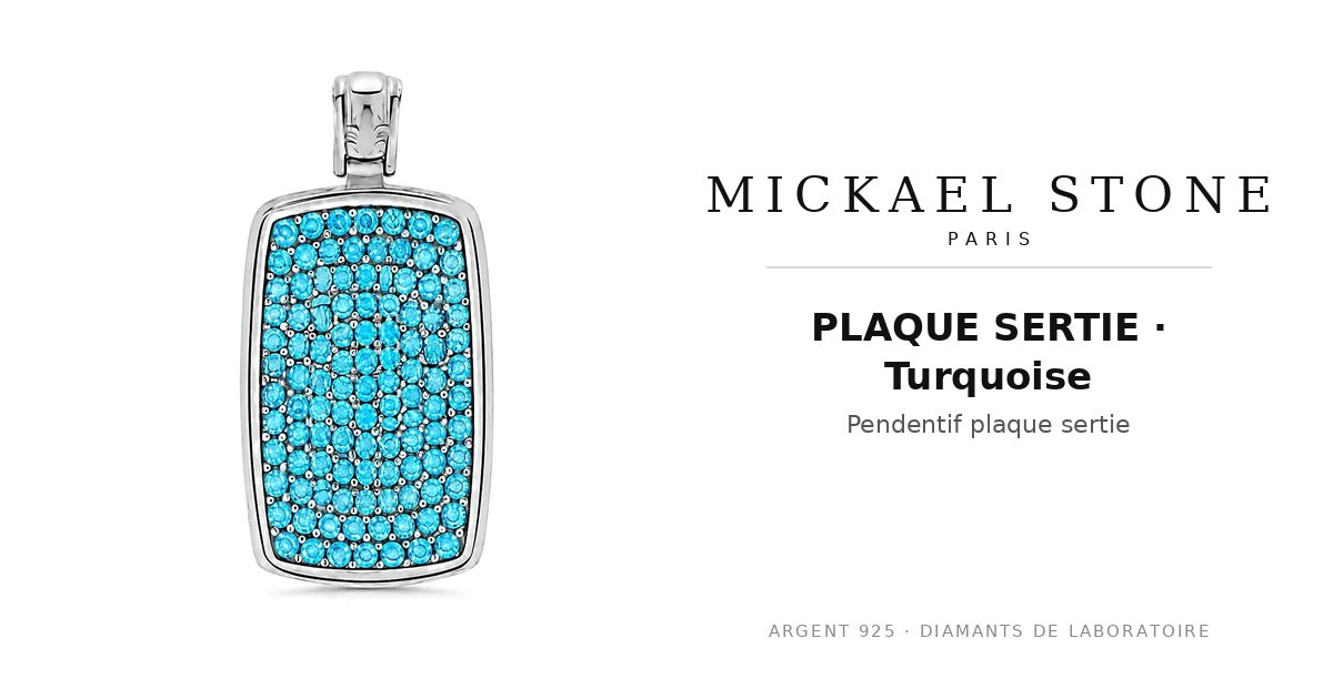 PLAQUE SERTIE · Turquoise