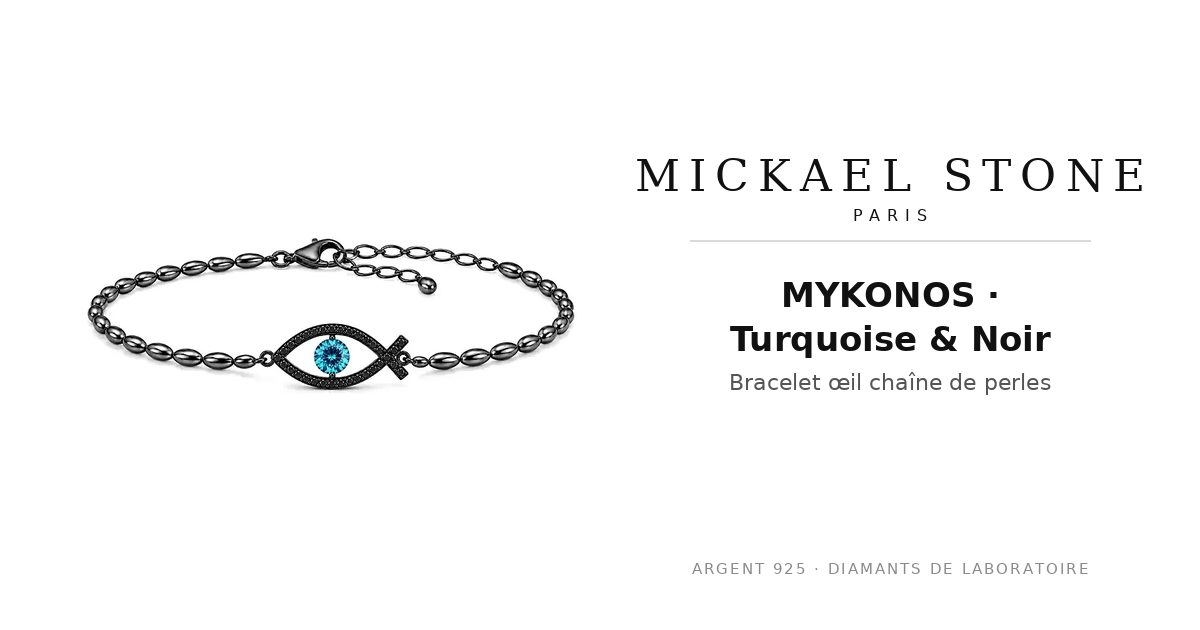 MYKONOS · Turquoise & Noir