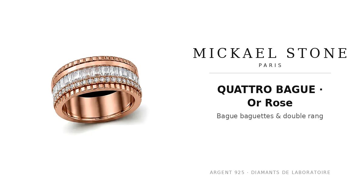 QUATTRO BAGUE · Or Rose