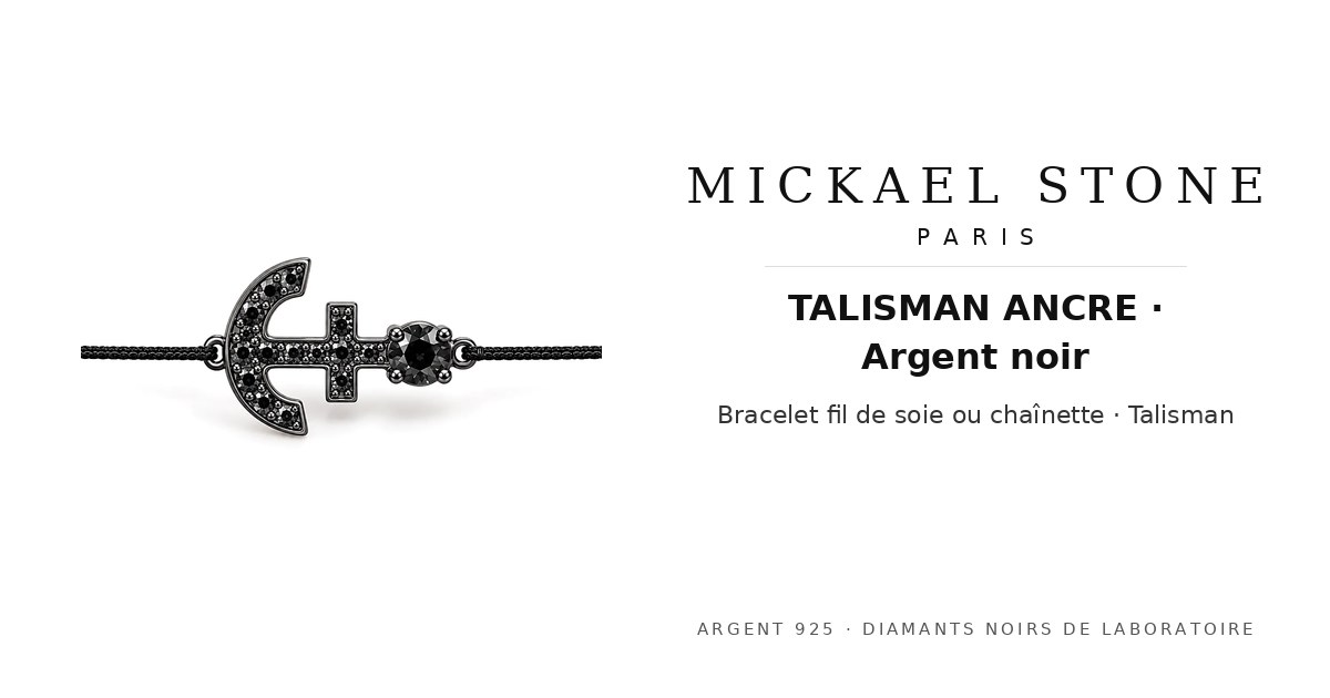 TALISMAN ANCRE · Or noir 14k