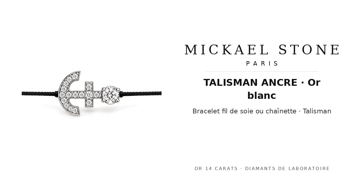 TALISMAN ANCRE · Or blanc
