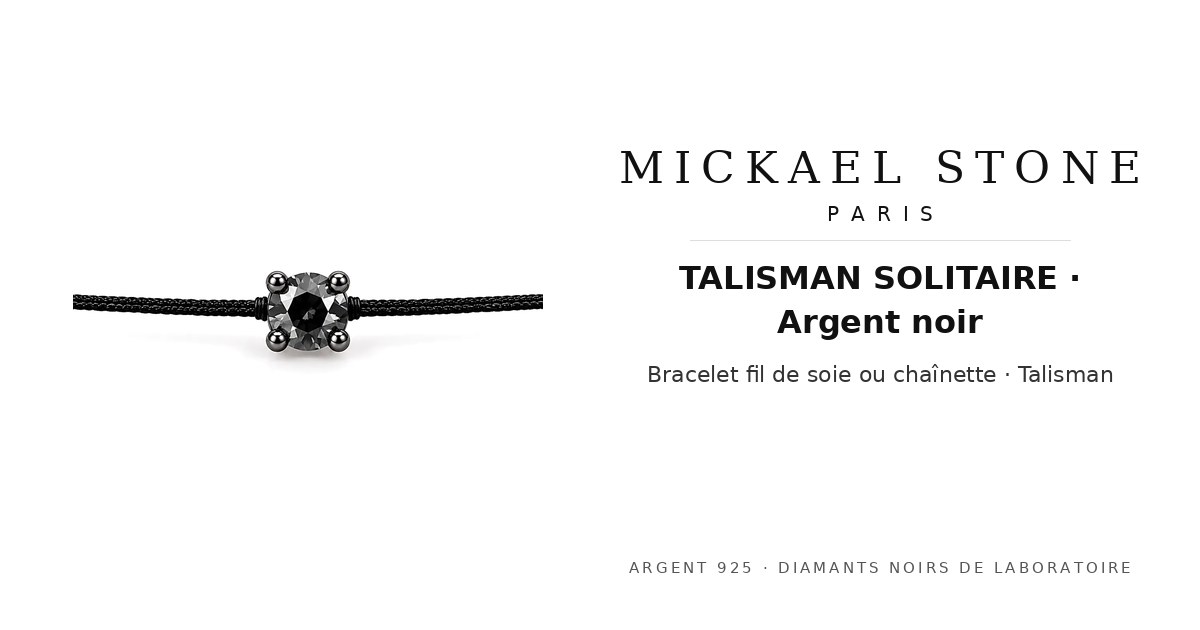 TALISMAN SOLITAIRE · Or noir 14k